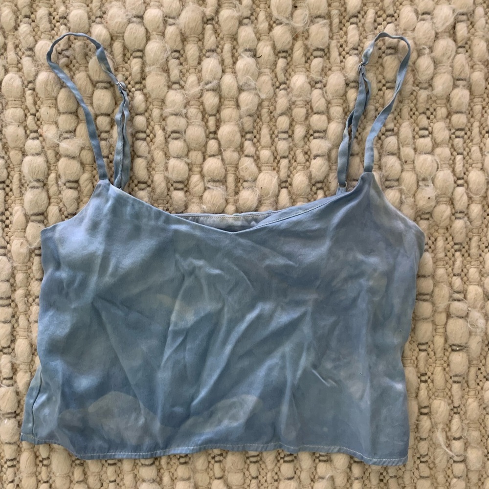 Silk dyed Blue Women's Top